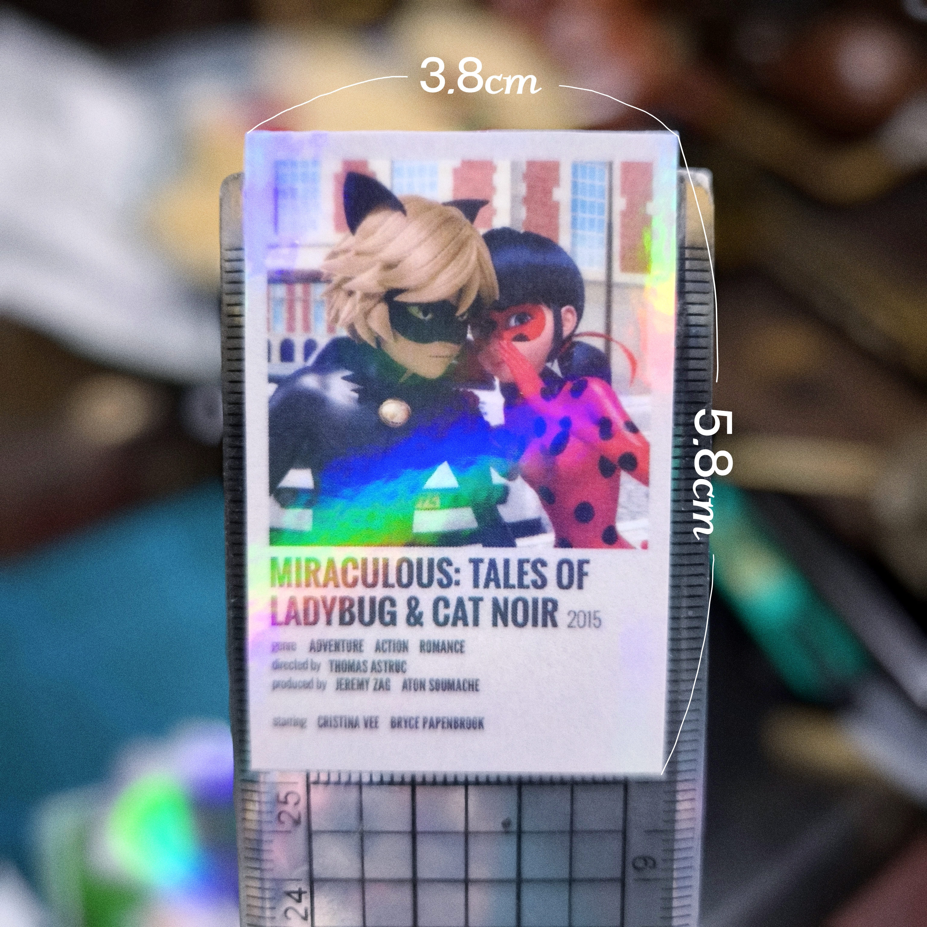 Miraculous: Tales of Ladybug & Cat Noir 2015｜Rainbow Holographic Waterproof Sticker, Single