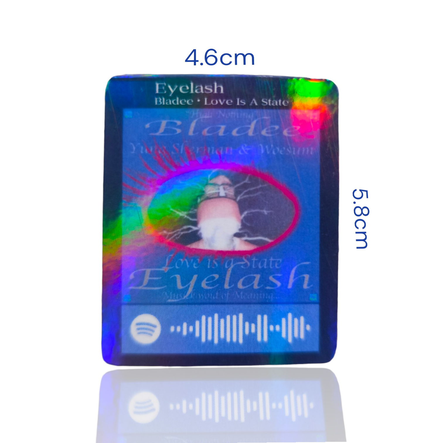 Bladee • Love Is A State - Eyelash Spotify Code Music Sticker, Waterproof Rainbow Texture Sticker, Single